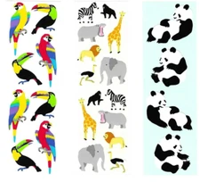 Mrs. Grossman's Animals sticker sheets 6.5" X 2" or 4" X 3.25"