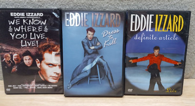 Eddie Izzard DVD collection Dress to Kill definite article We know where U live!