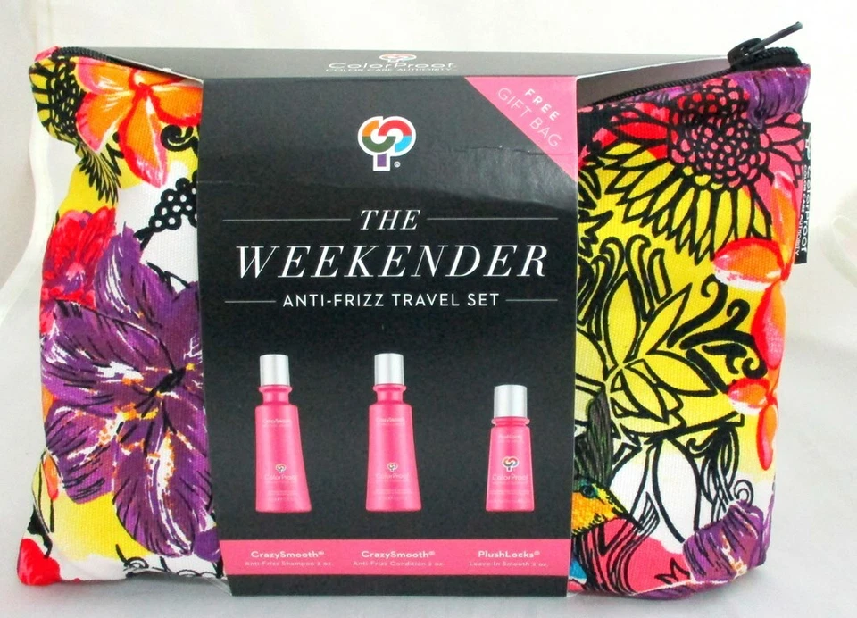 Champú, acondicionador y champú anti frizz Crazy Smooth a prueba de color, set de viaje de 2 oz Foto 2 de 4