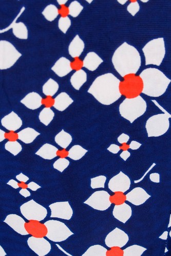 Vintage orig 60er Minikleid kleid kurz blau Blumen FIGURA SUN PARTY 40 - Bild 6 von 7