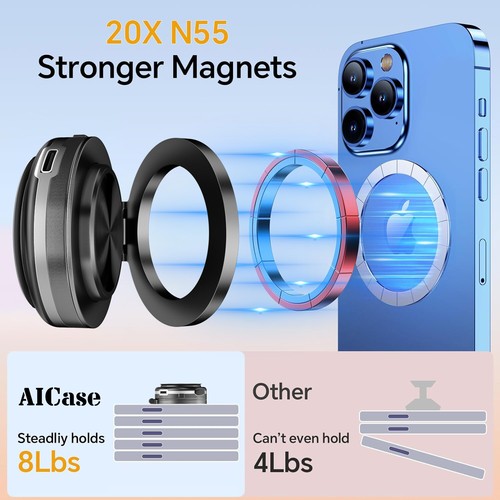Electric Vacuum Rotating Phone Holder Car Adsorption Magnetic Mount for Phone - Picture 20 of 28