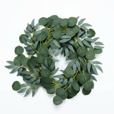 Image of Artificial Fake Eucalyptus Willow Leaf Vine Leaves Garland Party Wedding Decor
