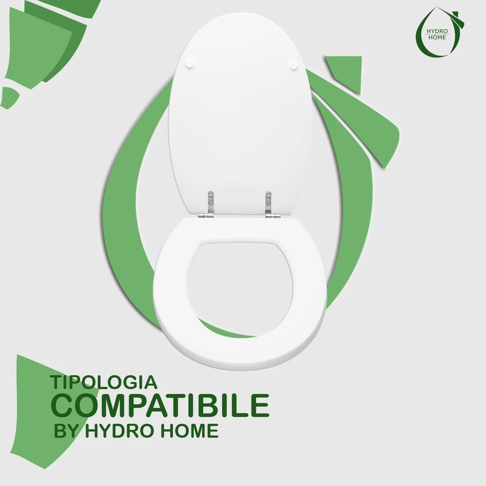 Copriwater Ronda Globo legno rivestito in resina poliestere bianco - Immagine 4 di 4