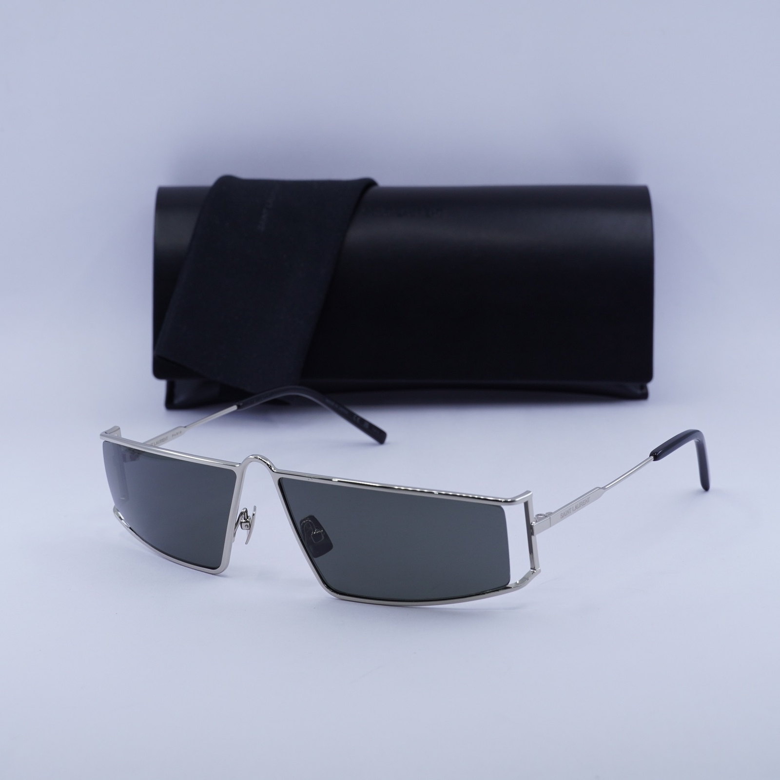 Occhiali da sole Saint Laurent SL606 002 argento grigio 66 13 130 nuovi