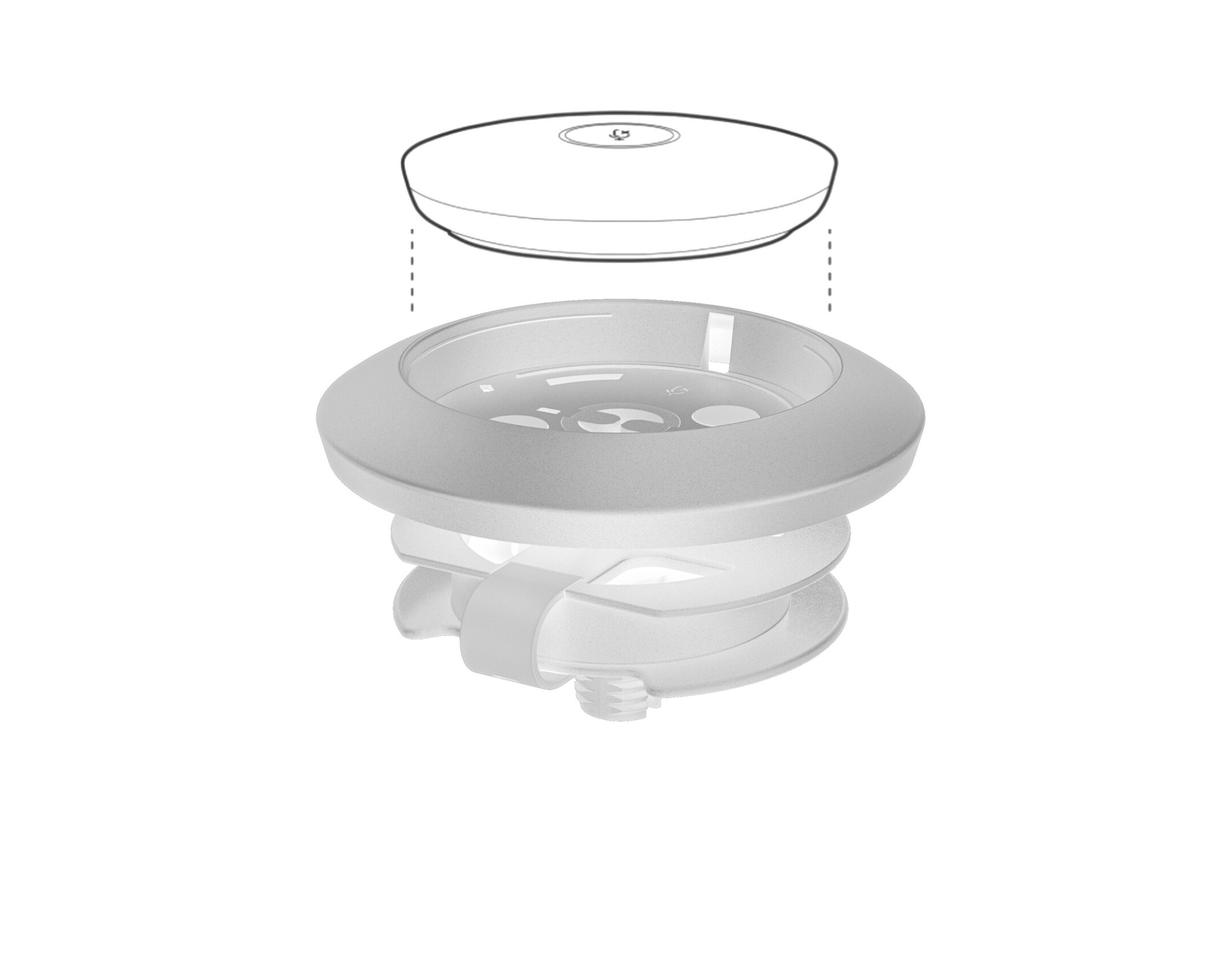 Logitech Rally Mic Pod Mount - Weiß