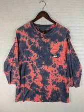 Fourstar T-shirt skate size large tie dye 3/4 sleeve skateboarding pocket