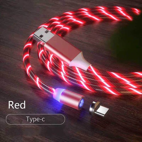 1M 2M Magnetic LED 3 in 1 Charger Cable Lead For Apple iPhone iPad/TypeC/Micro - Photo 14 sur 16