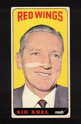 1964-65 SID ABEL #93 Topps * SCARCE Hi # Wings HALL OF FAME Star NHL Hockey Card