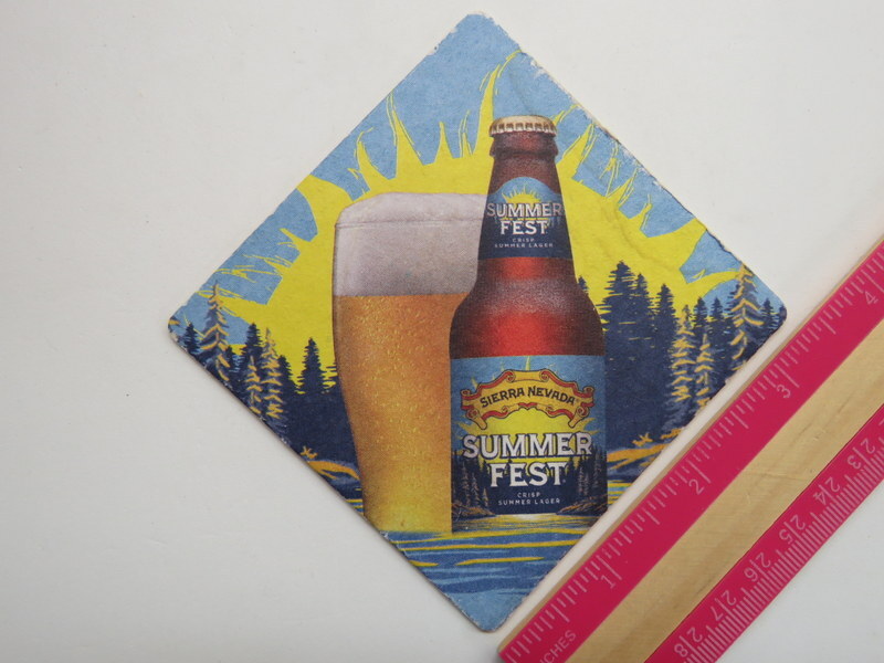 Beer Coaster SIERRA NEVADA Brewing Pale Ale & Summer Fest Enjoy