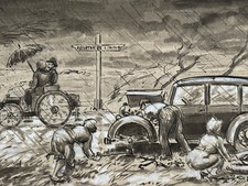 Quadro antico/vintage Medio Oriente Grande Guerra Artista A. J. Withers Esq