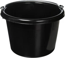 FORTEX INDUSTRIES N400-8BX 24 Pail, 8 Quart, Black