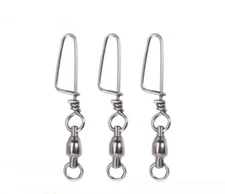 100Pcs Ball Bearing Fishing Swivels Snap Coastlock Fishing Line Connector