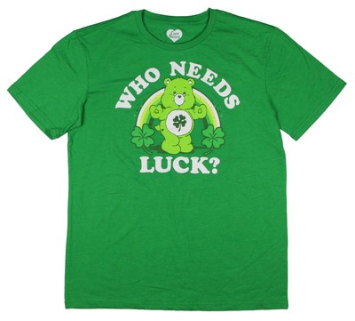 Care Bears Men's Retro Good Luck Bear Who Needs Luck Adult T-Shirt (M)