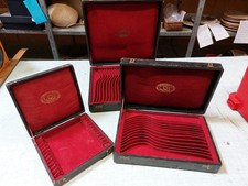 Lot de 3 coffrets / écrins vides CHRISTOFLE pour ménagère - Epoque Napoléon III