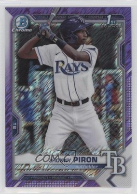 2021 Bowman Chrome Prospects Purple Shimmer Refractor 32/250 Jhonny Piron 1c7