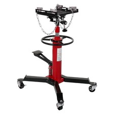 Red Transmission Jack 1100LB 2 Stage Hydraulic Foot Pedal 360 Swivel Wheel