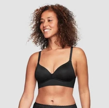 NWT Warner's Benefits Smoothing Bliss Wireless Lined Convertible Bra Black 40B