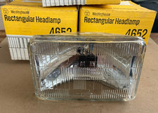 Lot Of 3 Vintage Westinghouse 4652 Rectangular Headlamp Nos Sealed Beam Low Beam