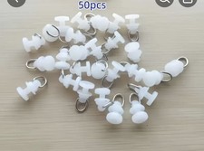 50 Pcs Plastic Curtain Track Roller Hooks Ceiling Sliding Curtain Glider Accesso