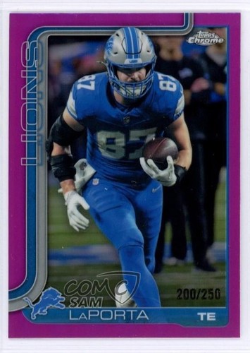 2025 Topps Chrome Pink Refractor 200/250 Sam LaPorta #100