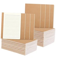 48 Pack Lined Journal Notebook Kraft Brown Cover Lined A5(Lined 48pack)