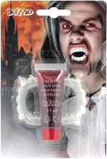 Vampire Set Contains 1 Teeth, 1 Fake Blood Tube 11 Ml, Multicoloured, 545162