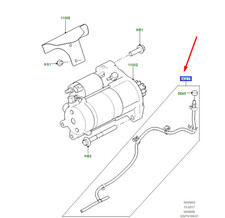 Land Rover Range Rover Velar L560 Starter Entlüftungsröhre LR090954 Neue Echt