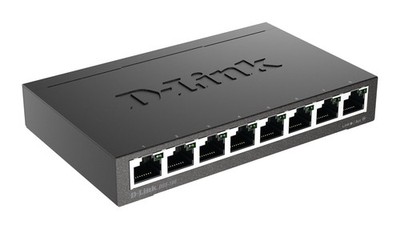 D-Link DGS-108/B 8-Port Gigabit Unmanaged Metal Desktop Switch 10/100/1000 Mbit/