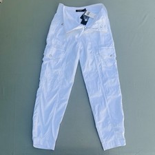 Lauren Ralph Lauren Woman Micro-Sanded Twill Cargo White Pants Sz 2 NWT Military