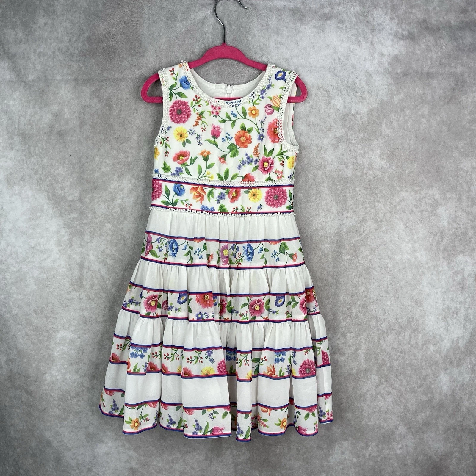 Tadashi Shoji Kids Floral Print Sleeveless A-Line Dress In White Toddler Size 2
Opens in a new windo