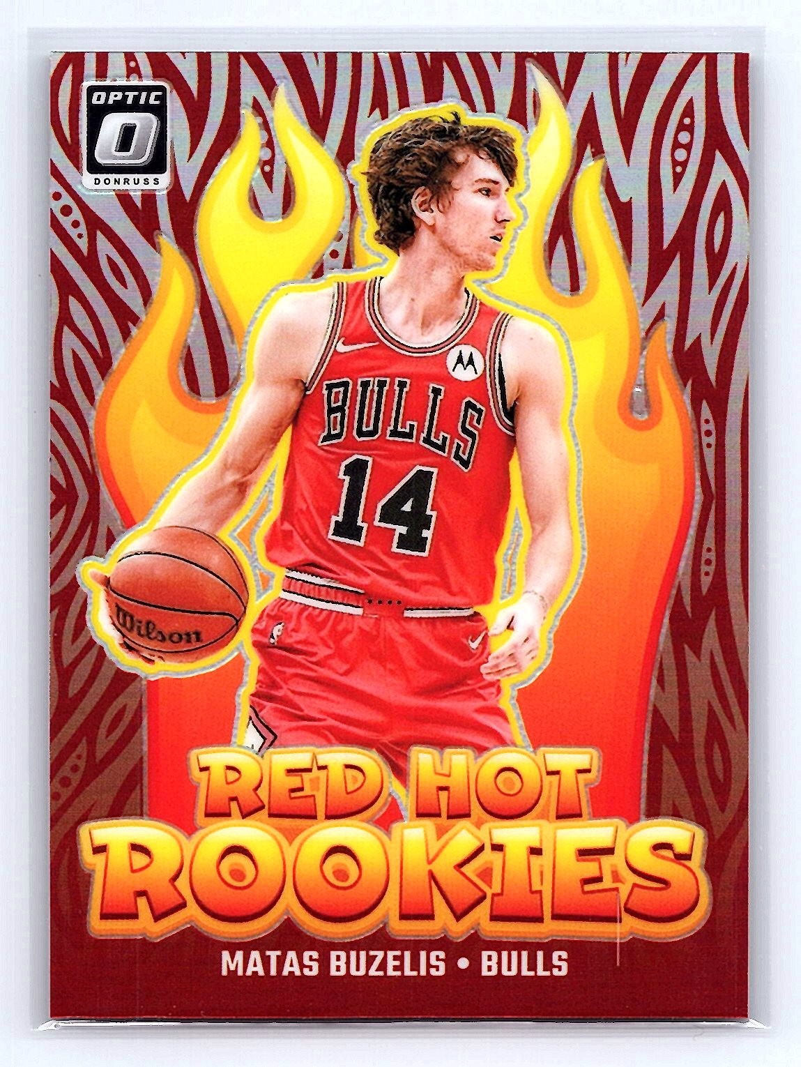 Matas Buzelis 2024-25 Donruss Optic #1 Red Hot Rookies Holo