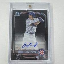 2025 Bowman Draft Chrome Sapphire #CPA-EC Ethan Conrad 1st Bowman Auto Black /10