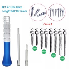 Vite micro impianti filettatura titanio autoperforante ortodontica dentale 15 misure