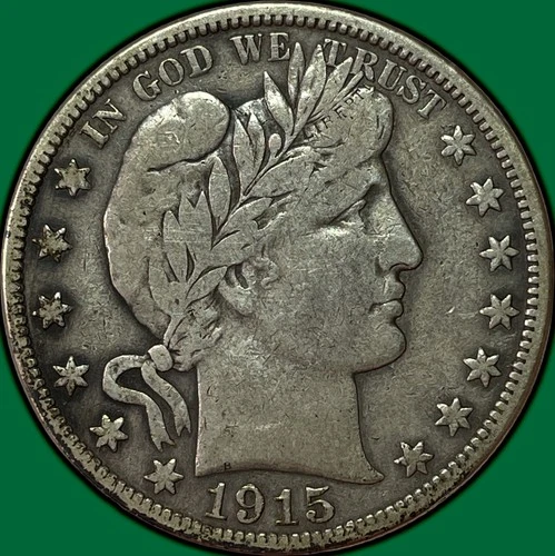 1915-D Barber Half Dollar Near Very Fine VF/F++ Coin #36670