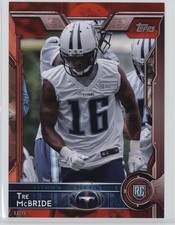 2015 Topps Rookie Topps.com Online Exclusive 5x7 Red 13/25 Tre McBride #428 fm0
