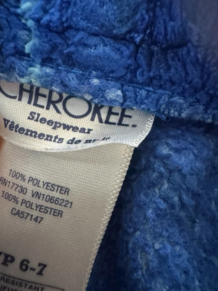 Cherokee Niños Pijama Polar Pantalones Cortos Talla Pequeña (6-7) Béisbol Tema #5284 Foto 4 de 4