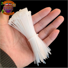 Zuizhan Clear Mini Cable Ties, 100 Pack, 100mm x 2.5mm, 27 lbs Strength