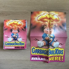 1985 Topps Garbage Pail Kids SERIES 1 Box & GBK Retail Promo Ad Poster