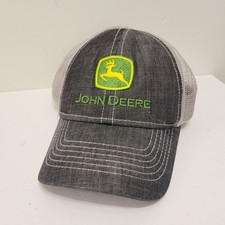 John Deere Licensed Toddler Kids Charcoal Denim Look Cap Adjustable Hat