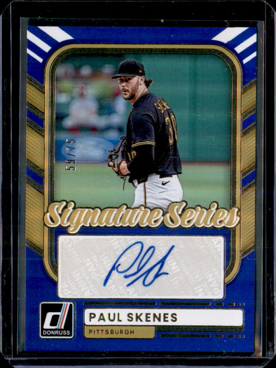2026 Donruss #SS-PS Paul Skenes Signature Series Blue /75