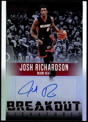 2016-17 Studio #28 Josh Richardson Breakout Signatures Magenta #/30 Auto E1