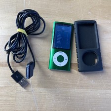 Apple 8GB iPod Nano 5th Gen Green MC040LL A1320 Cabel Case Bundle 122 Songs