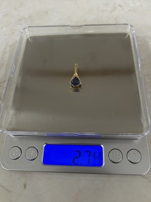 Tansanit 14K Gelbgold Anhänger/Schieber Sonderanfertigung 2,74 Gramm