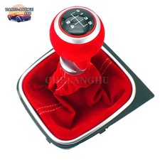 For Vw Jetta 6 Mk6 2011 2012 2013 2014 Red 5 Speed Gear Shift Knob With Boot