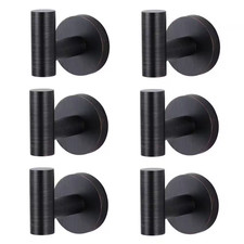 Wall Mounted Bathroom round J-Hook Robe/Towel Hook in Stainless Steel Oil Rubbed