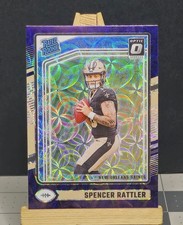 2024 Donruss Optic #289 Spencer Rattler RC PURPLE SCOPE PRIZM Saints Rookie Card. rookie card picture