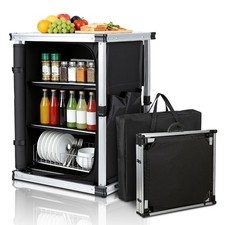 Campingküche Alu Campingtisch Campingtool Vorzeltschrank Campingschrank Faltbar