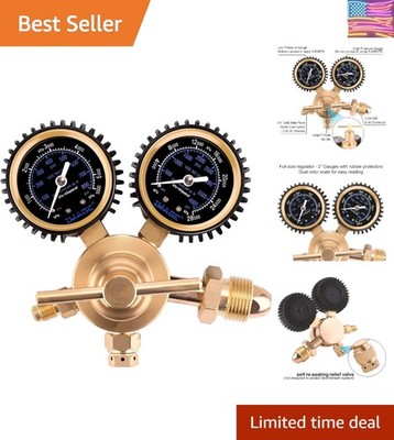 Nitrogen Regulator, Nitrogen Gauge with 0-800 PSI Delivery Pressure Equipment...