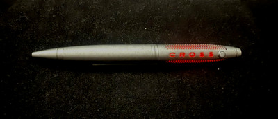 RARE CROSS LUMINA METALLIC GRAY BALLPOINT PEN W/RED BLUE & PURPLE LED #AT0112-29