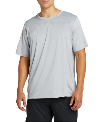 ASICS Mens Upper Stripes Speed Tech Basic T-Shirt, Grey, XX-Large